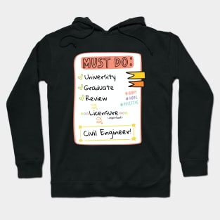 Road to Civil Engineer Checklist! Hoodie